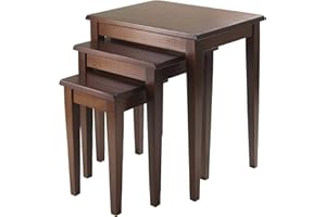 Winsome Regalia Nesting Accent Tables, for Living Room, Walnut, Set of 3