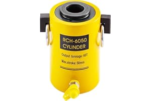 VEVOR 60T 2 Inch Hydraulic Cylinder Jack Hollow Single Acting Hydraulic Ram Cylinder 50 mm Hydraulic Lifting Cylinders for Ri