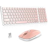 Wireless Keyboard Mouse Combo, cimetech Compact Full Size Wireless Keyboard and Mouse Set Less Noise Keys 2.4G Ultra-Thin Sle