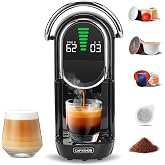 Magician1 Mini 5 in 1 Multi-Pod Espresso Coffee Machine for Pods &amp; Grounds | Fits Nespresso/Dolce Gusto, Blue &amp; ESE Pods, LED Display, Custom Brew Time &amp; Temp, Iced &amp; Hot Brew, For Home &amp; Office, 19 Bar