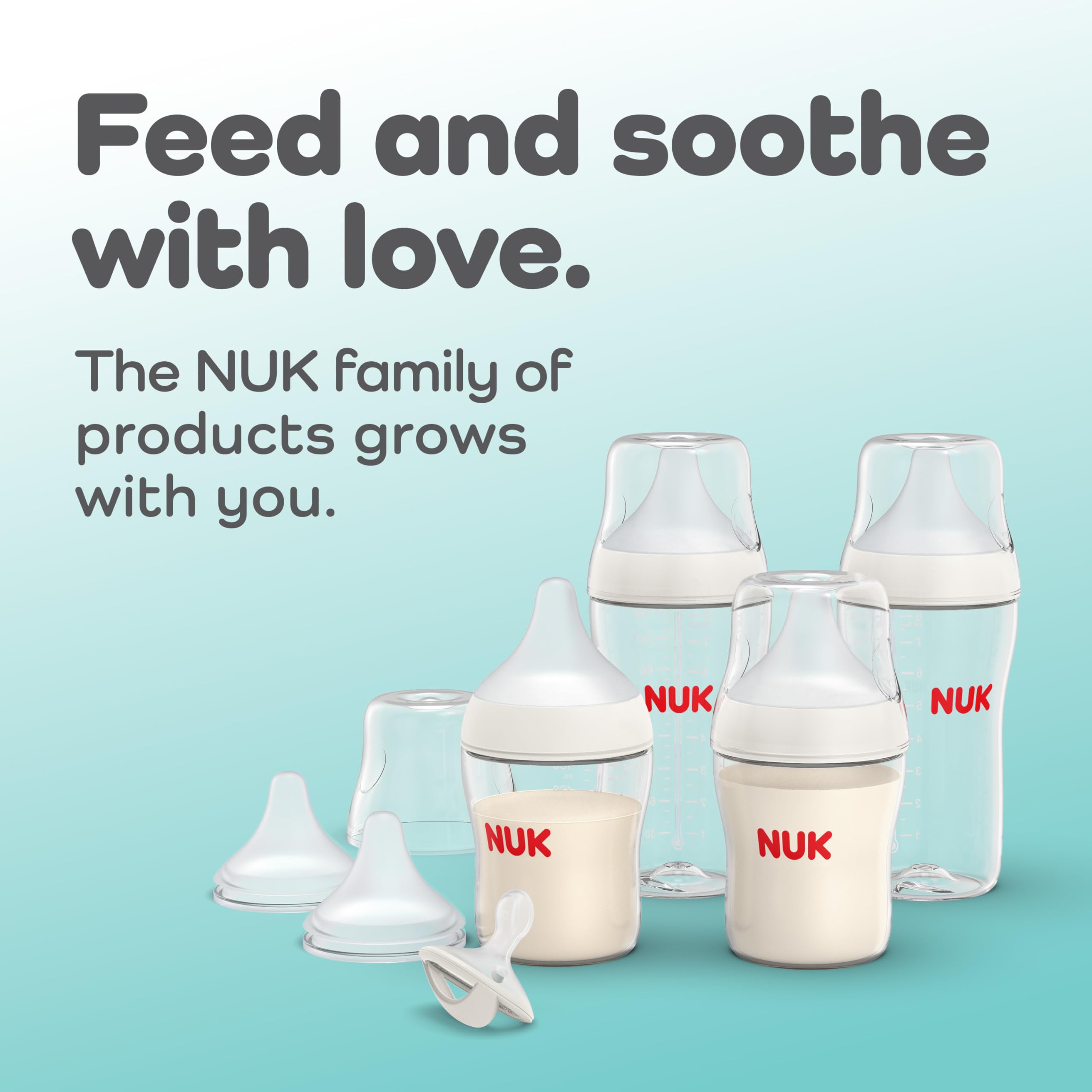 NUK Perfect Match Medium Flow Soft Silicone Nipple with Anti-Colic Vent, 2 Pack, BPA-Free