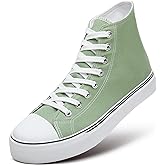 ZGR Men's High Top Canvas Sneakers Lace Up Classic Casual Walking Shoes