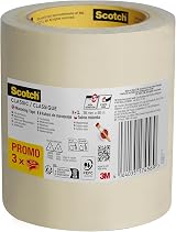 ScotchBlue Scotch Classic Masking Tape 36 mm x 50 m Beige Promo Pack 3 rolls