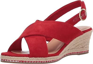 red espadrille sandal