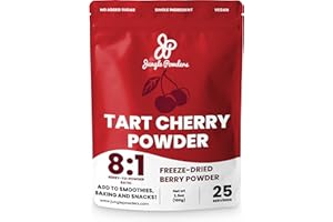 Jungle Powders Freeze Dried Tart Cherry Powder For Smoothie 3.5 Ounce Bag, Powdered Cherries Unsweetened, Additive and Filler Free Natural Tart Cherry Extract For Baking Flavoring Cooking Smoothies