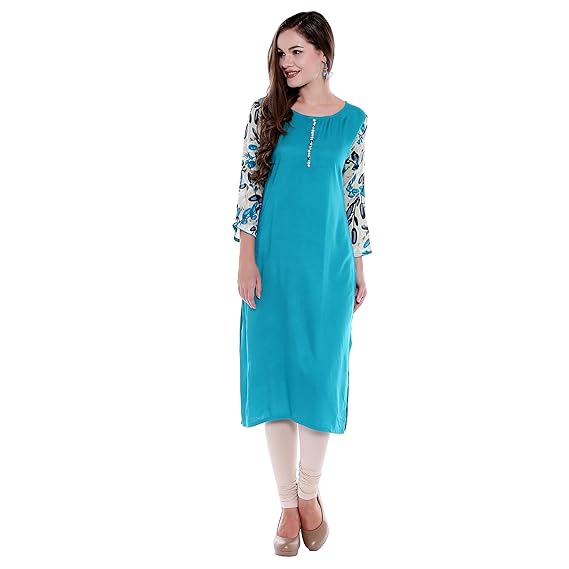 OOMPH! Womens Rayon Straight Kurta