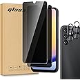 Prybaw [2 +2 for Samsung Galaxy A25 5G Privacy Screen protector with careme les[Protect privacy][Scratch resistant][Anti Fingerprint][Bubble-Free][Easy installation]
