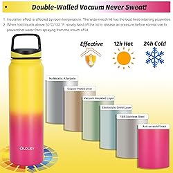 OLDLEY Insulated Water Bottle with Straw 32oz