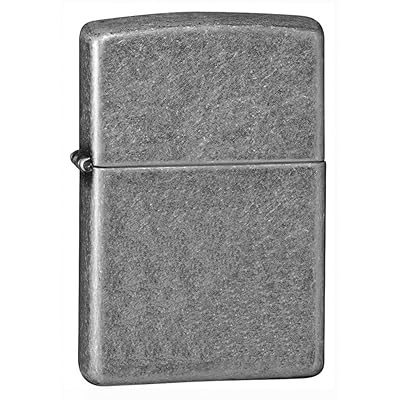 Zippo Antique Silver Plate Pocket Lighter - Windproof & Refillable Flip-Top Metal Lighter - Everyday Use Pocket Lighters - Luxury Lighters Made in USA