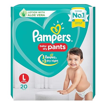 Pampers New Diapers Pants, Large (20 Count)