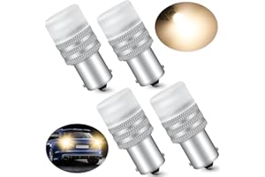 JEFLYM 1156 7506 LED Bulb,1003 1141 Warm White Bulbs for Rv Non-Polarity 2016 6-SMD LED Replacement Bulbs for 12-24V Camper Trailer Boat RV Interior Bulb