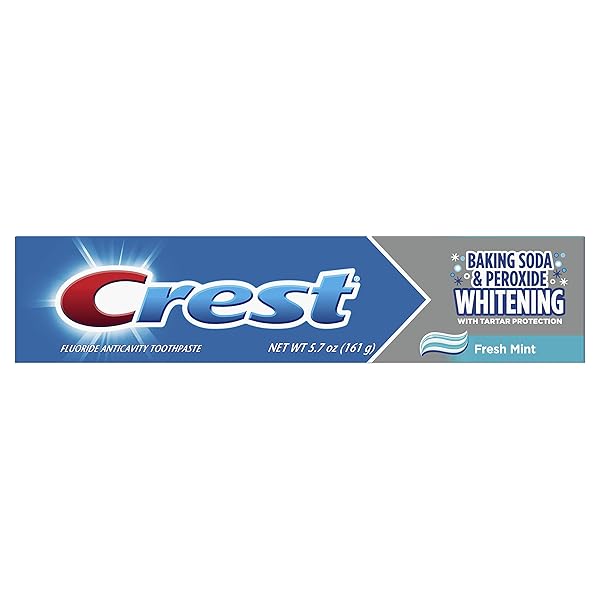 CREST CAVITY & TARTAR PROTECTION TOOTHPASTE, WHITENING BAKING SODA & PEROXIDE, MINT , 5.7OZ