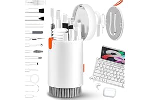 walrfid Laptop Phone Screen Cleaner Kit, Computer Keyboard Brush Cleaning Spray for iPhone AirPods iPad, Electronic Device Clean Tool for Camera Earbud Car Screens (Ivory)