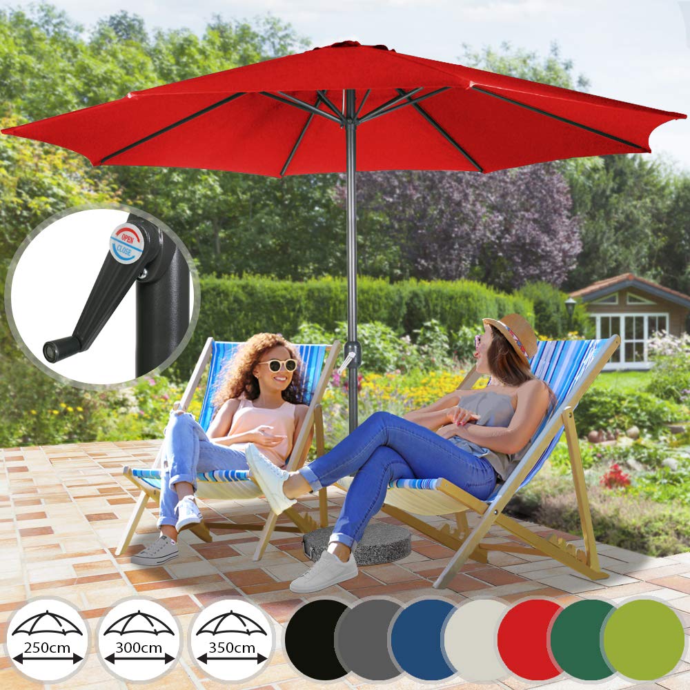 Amazon.de: Sonnenschirm in Ø 2, 5m / Ø 3m / Ø 3, 5m - in Farbwahl aus