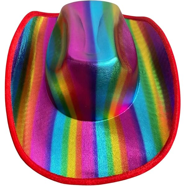Bristol Novelty Regenbogen-Cowboyhut Für Erwachsene – Buntes Streifendesign, Weicher Stoff, Für Partys & Kostüme