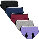 Geronmine Teen Girls Period Panties For Heavy Flow High Absorbency First Period Starter Underwear Menstrual Leakproof Briefs