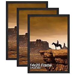 A PLUS MAX 14x20 Picture Frame Set of 3, Black