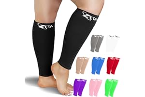 Zeta Wear Plus Size Leg Sleeve Support Socks - Wide Compression, Women, Amazing Fit, 1 Pair