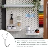 sourcing map Pegboard Hooks Stainless Steel 1 Inch Spacing Metal Hanging view 5