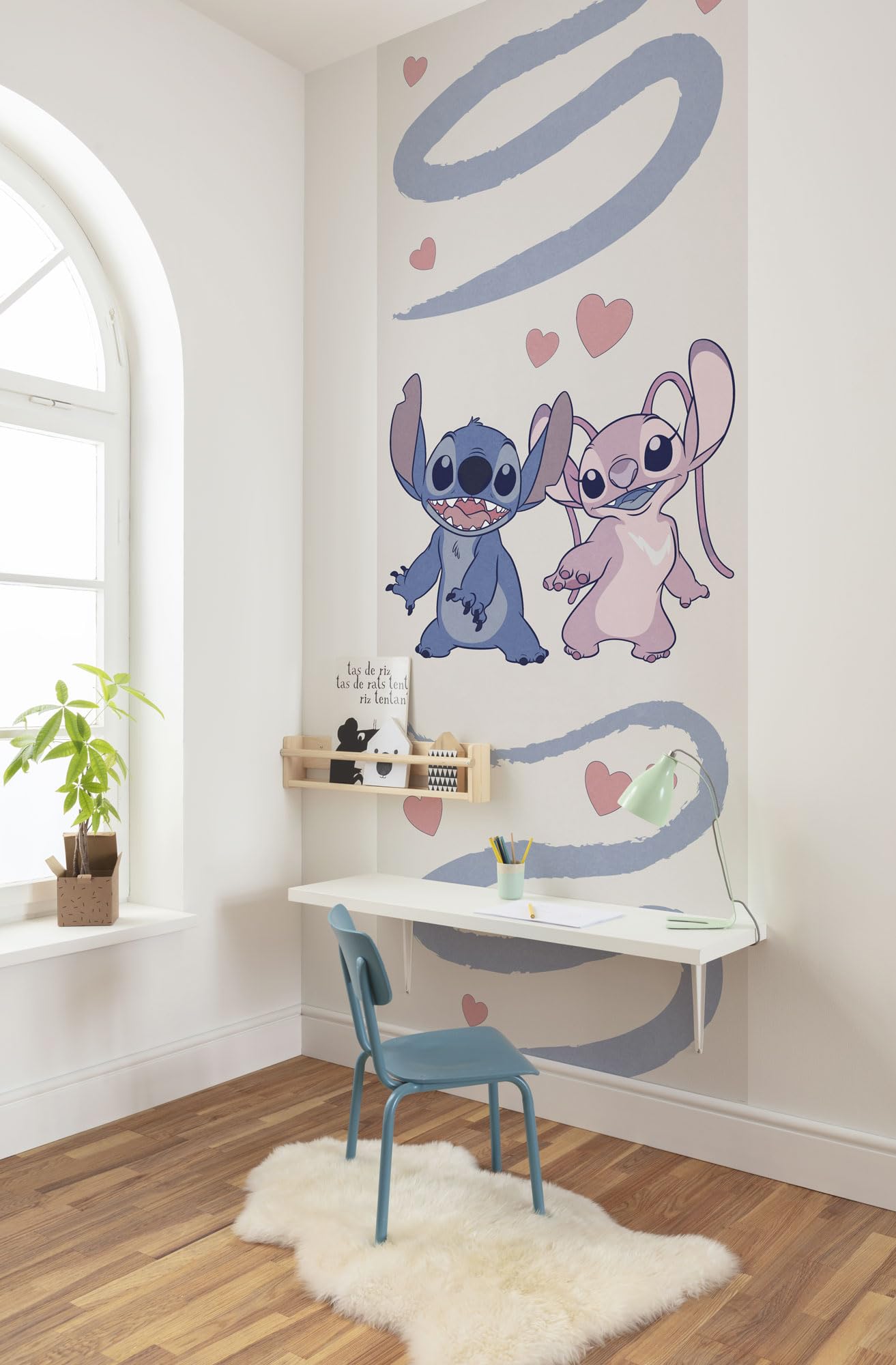 Komar Non-Woven Photo Wallpaper Stitch Together Forever Size 100 x 250 cm Wallpaper Children's Room Angel Disney Children's Room Wallpaper