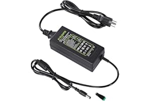 GPJYD 24V 6A Power Supply Adapter,100-240V AC to DC 24V 6A Power Adapter with 5.5mm x 2.5mm DC Output Jack Transformers US Plug for 5050 3528 LED Strip Light,CCTV Security System