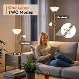 INMOZATA Mother and Child Lamp 175cm Uplighter Floor Lamp White view 5
