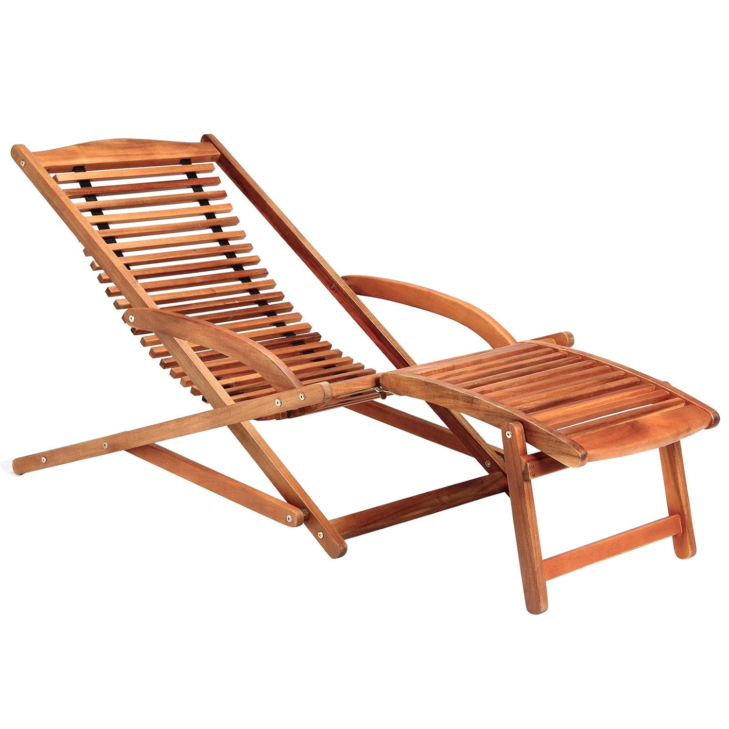 Sun Lounger Deck Chair Garden Patio Terrance Wooden Adirondack Amazon