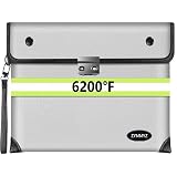 Upgraded 6200°F Fireproof Document Bag Waterproof with Zipper,9 Layers of Heat Insulated Materials,Fireproof Money Bag for Cash,Valuables and Important Documents