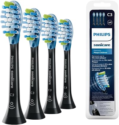 Philips Sonicare C3 Premium Plaque Defence Heads HX9044/33 - 4 Pack Black