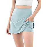 ODODOS Women's Athletic Tennis Skorts with Pockets Built-in Shorts Golf Active Skirts for Sports Running Gym Training