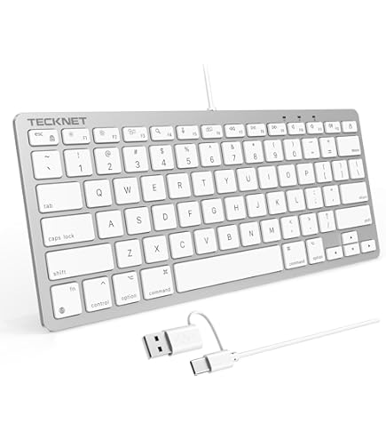 Amazon.com: Macally USB C Wired Keyboard for Mac (USB C + USB A