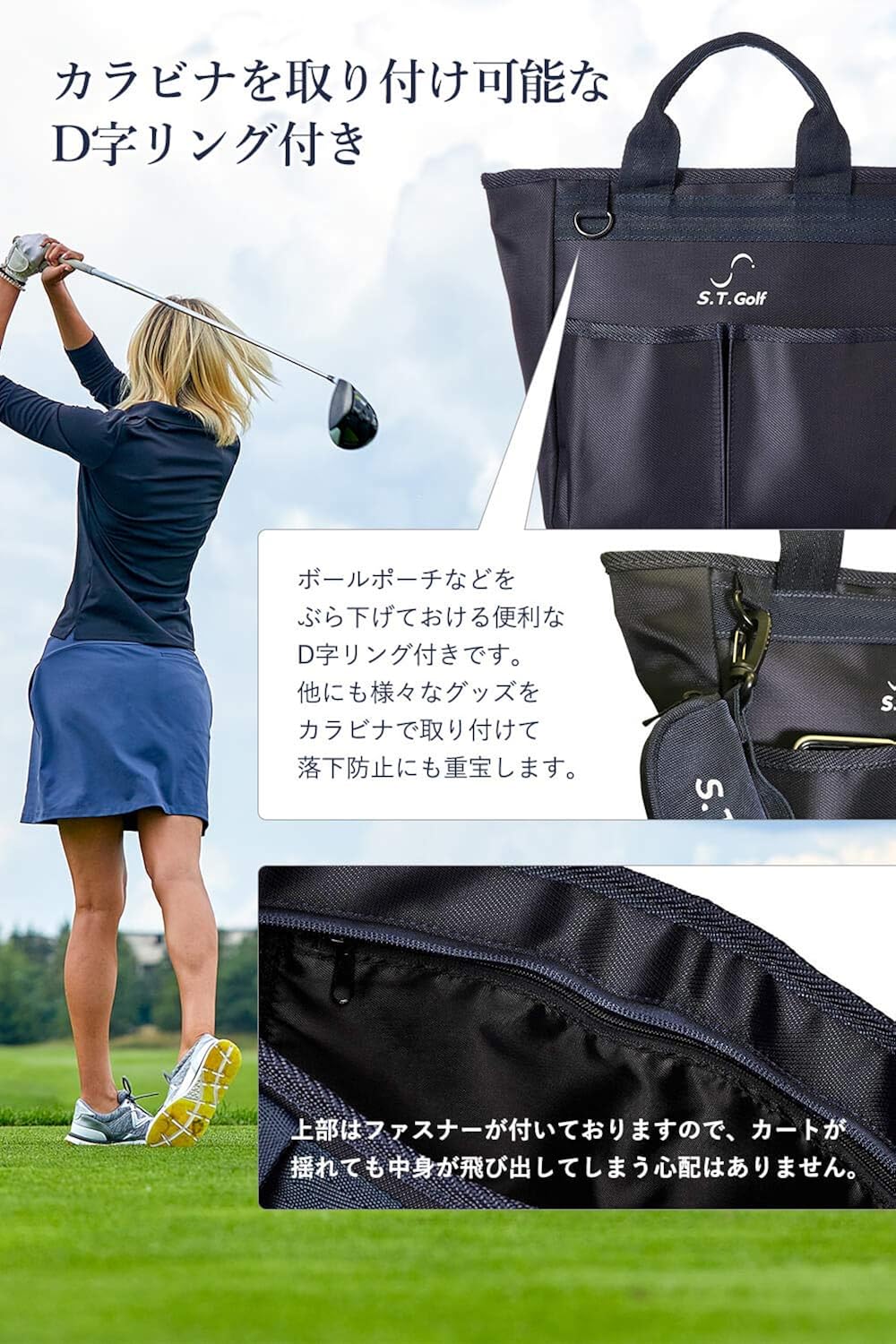 Amazon Co Jp S T Golf ゴルフバッグ ゴルフ ラウンドバッグ ゴルフポーチ ラウンドトートバッグ ラウンドポーチ ゴルフ 撥水加工 大容量 丈夫な生地 ラウンド小物 25cm 25cm 13cm グレー シューズ バッグ