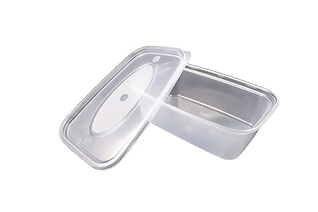 50 x 650 ml microondas envases de plástico resistente con tapa ...