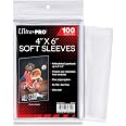 Ultra Pro 4x6 Soft Sleeves (100) + 25 Toploaders – Clear Card Protectors