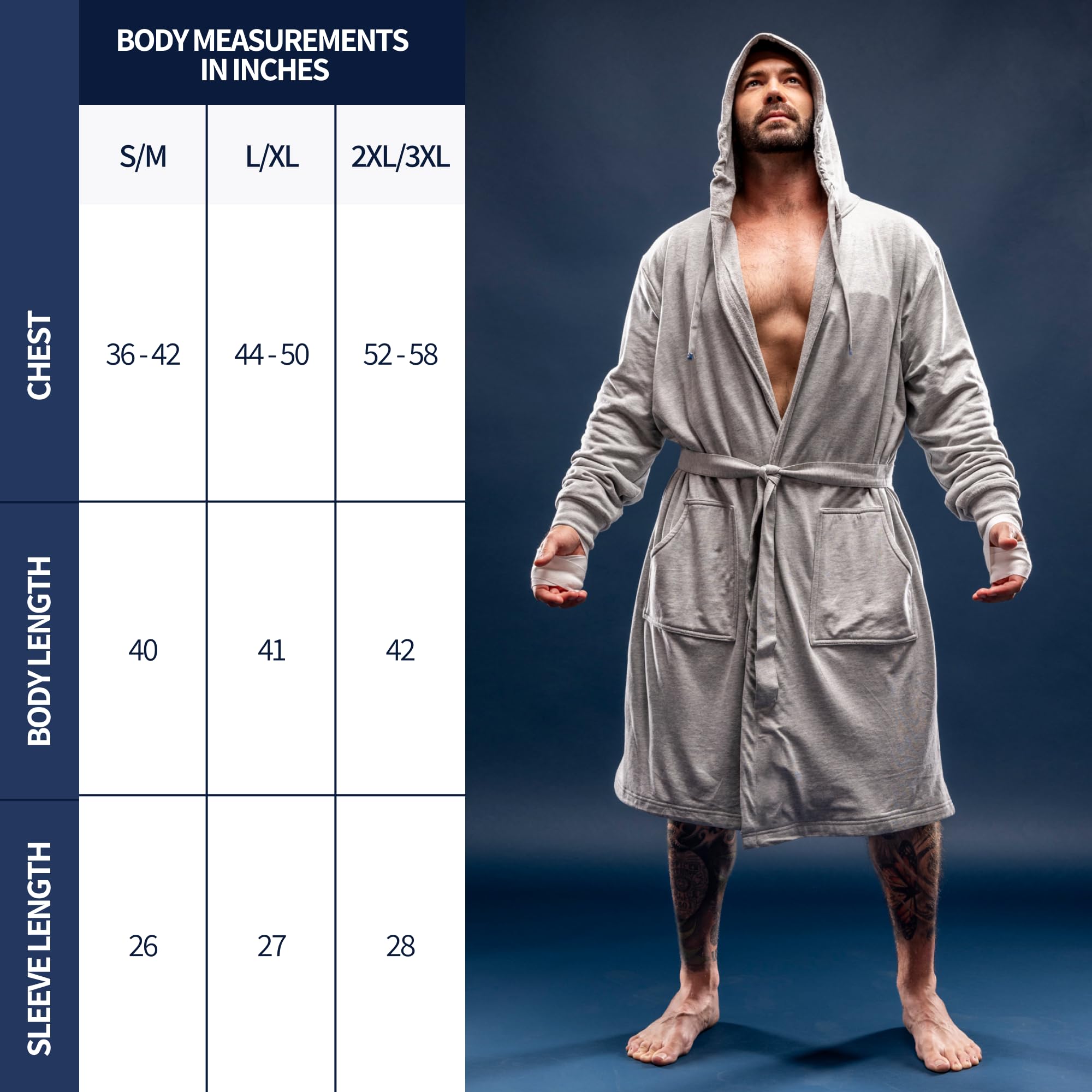 DudeRobe Men's Robe – Hooded TERRY Bath Robe for Men with Pockets | Soft, Comfy Men’s Bathrobe from Shark Tank