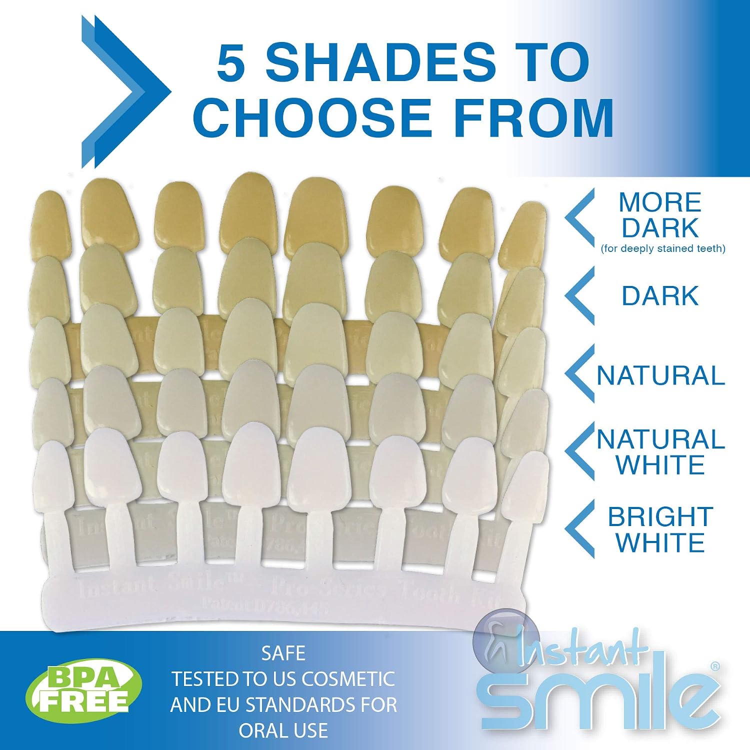 Instant Smile Pro Series Temporary Tooth Replacement Kit, 40 Different False Teeth, Variety of Shapes and Colours - Image 3