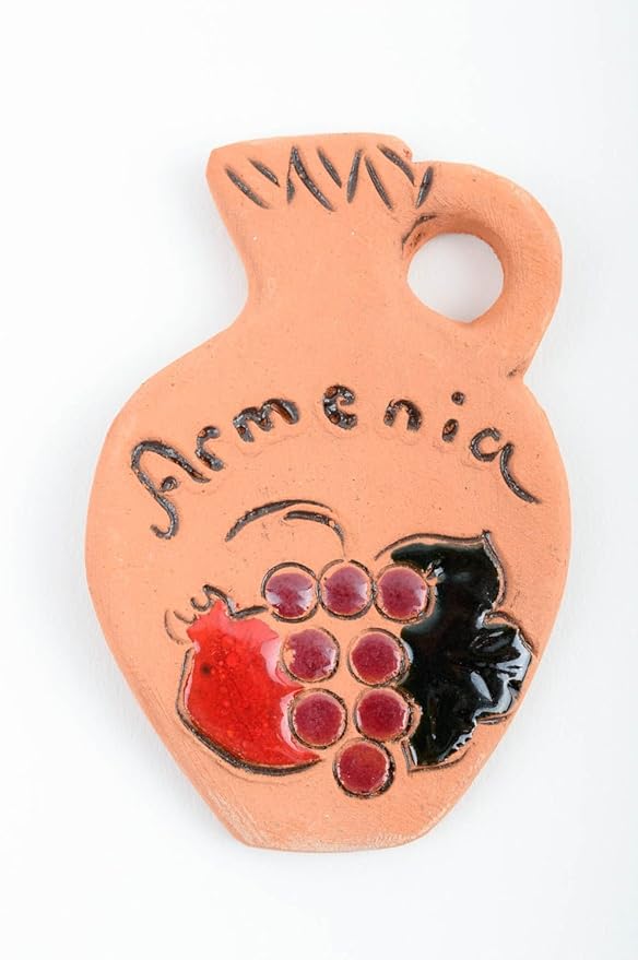 Imán Nevera hecho mano Magnet para nevera jarra de arcilla pintado ...