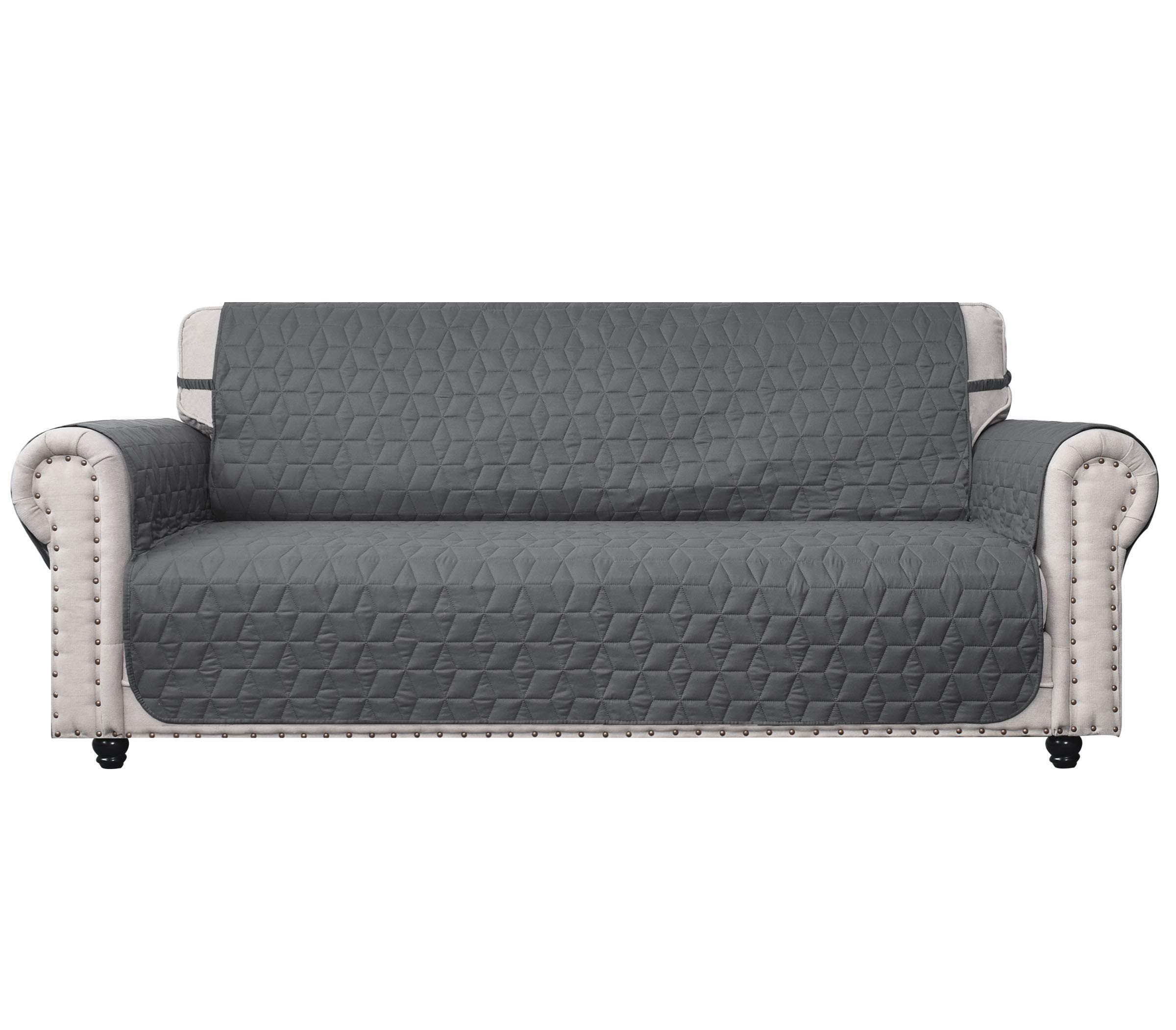Photo 1 of Ameritex Couch Sofa Slipcover 100% Waterproof Nonslip Quilted Furniture Protector Slipcover for Dogs, Children, Pets Sofa Slipcover Machine Washable (Dark Grey, 68'')