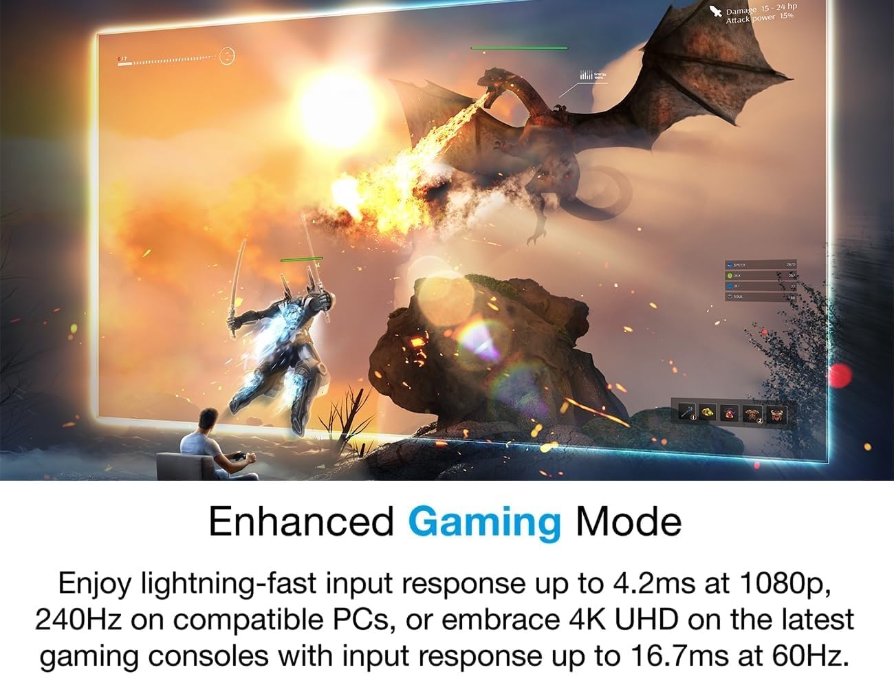 Optoma UHD35STX 4K UHD Short Throw Gaming and Home Entertainment Projector