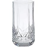 Amazon Basics Briercrest Water Glasses Set, Tall Cooler Drinkware - Set of 6, 15.75-Ounce