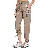 Oalka Women's Hiking Pants Water Resistant Quick Dry Cargo Pockets Pants