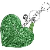 PATIKIL Rhinestone Keychains for Women, Cute Bling Heart Shape Purse Charm for Bag Handbags Car Keys