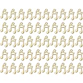 PPhtony Metal Musical Symbol Note Charms Music Theme Instrument Pendant for Bracelet Earring Necklace Keychain Jewelry Making Cards Scrapbook Gift Christmas Ornaments, 17x11mm,50PCS (KC Gold)