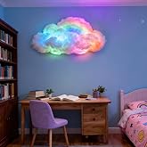 STHF DIY USB-Powered Thundercloud LED Light Decor | 3D Shapable Clouds Lamp, Unique Room Decor &amp; Night Light for Bedroom, Gaming Room, Ceiling Ambiance &amp; Party (2-Meter Cloud)