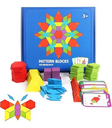Bloques De Patrones Magnéticos De Madera – Set De 225 Piezas Tangram Para Niños, Juguete Educativo STEM De 22,5 Cm