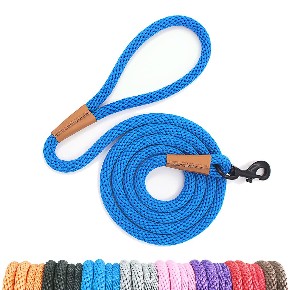 lynxking Dog Leash Slip Rope Lead Leash Strong Heavy Duty Braided Rope No Pull Training Lead Leashes for Medium Large and Small Dogs