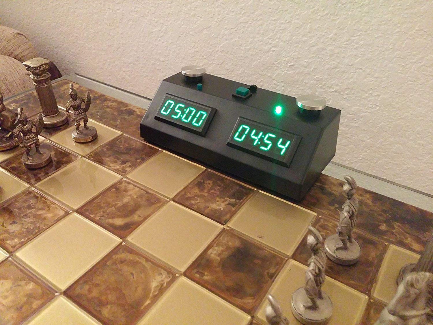 The Chess Store ZMF-II Chess Clock - Black with Green LED