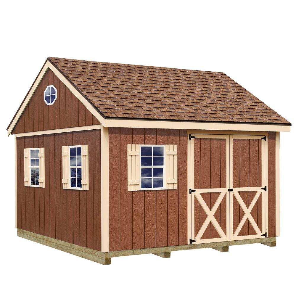 Amazon Com Mansfield 12 Ft X 12 Ft Wood Storage Shed Kit With