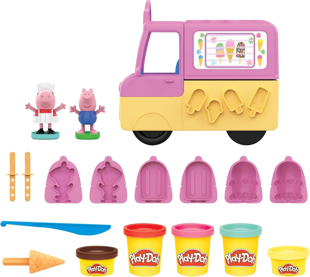 Play-Doh Peppa's Ice Cream Playset with Truck & Figures
