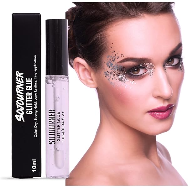 Pegamento Brillante Moon Glow Para Cabello Y Cuerpo - Ideal Para Fiestas Y Looks Con Glitter, Multicolor